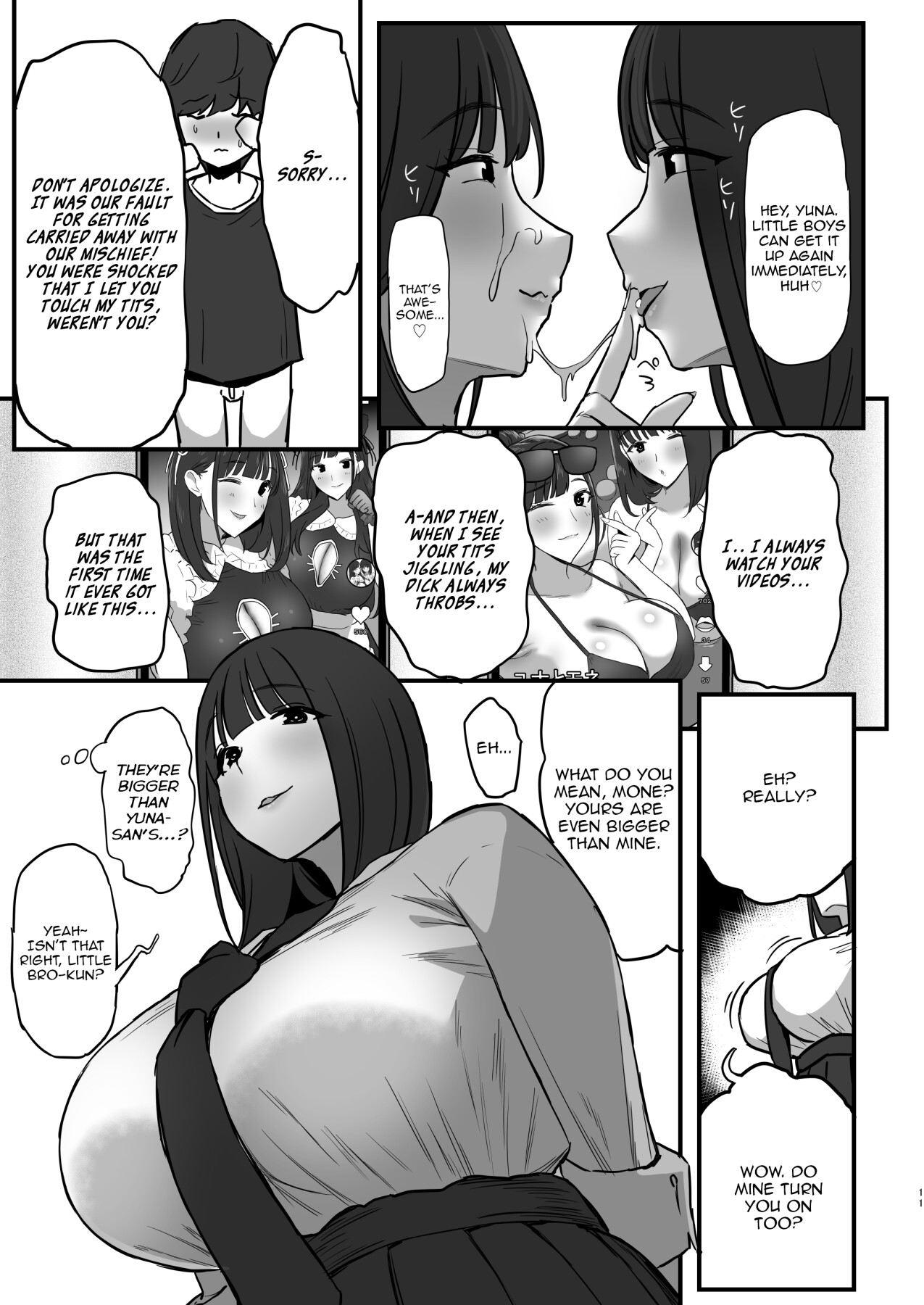 Hentai Manga Comic-The Book where a Kid gets Titfucked a lot by Onee-chan's JK *iktoker Friends.-Read-12